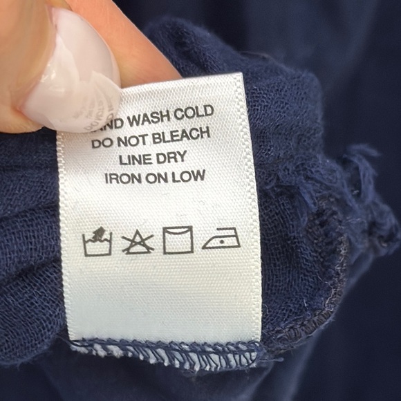 Michael Stars Blue 3/4 Sleeve Buttoned Blouse - Picture 8 of 8